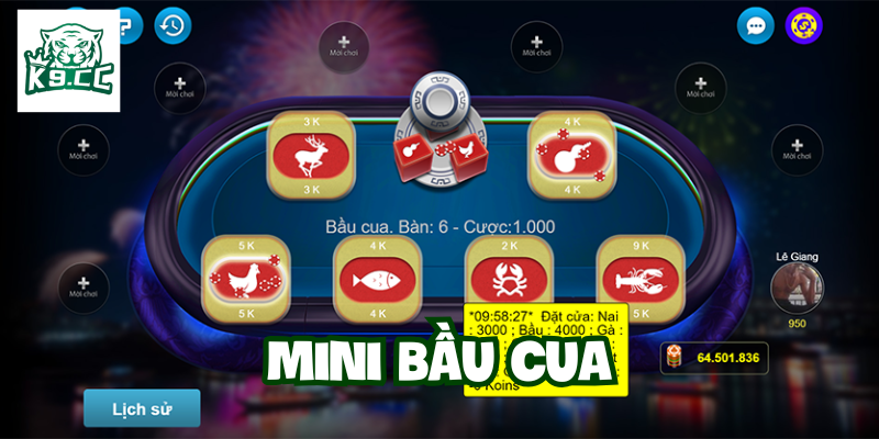 Mini Bầu Cua – Trò Chơi Dân Gian Hấp Dẫn Nhất Tại K9CC Mini Bầu Cua là gì?